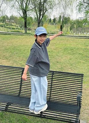 Рубашка-поло в полоску zara 4344 (4424/708/401)