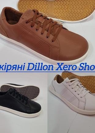 Оригинальные кожаные классические кроссовки кеды xero shoes dillon leather на шнуровке. 37.5 - 24; 42 - 27