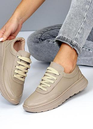 Кроссовки женские из натуральной кожи замши