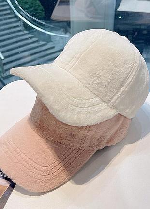 Кепка меховая зимняя кепка из меха кепка тедди кепка из шерсти тёплая кепка на зиму модная