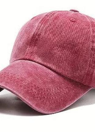 Кепка на лето one size красная летняя кепка, модные бейсболки красного цвета женские кепки в тренде