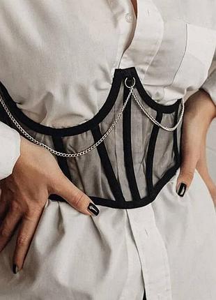 Корсет, пояс широкий, аксессуар, кожанный, пасок, пояс на рубашку для девушки, широкий ремень на пиджак