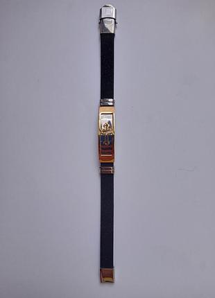 Браслет с крестом, каучуковый