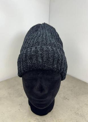 Шапка зимова з хутром шапка чоловіча шапка жіноча тепла на зиму велюрова бавовняна шапка