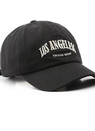 Кепка чорна los angeles бейсболка чорного кольору лос анжелес