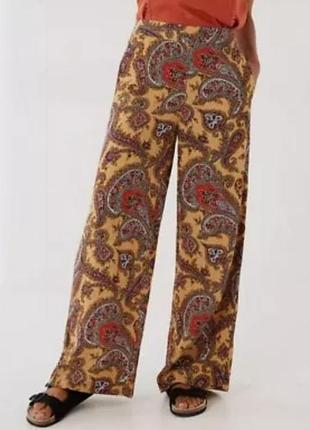 Брюки, штаны палаццо женские с принтом fat face