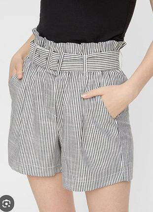 Шорты женские vero moda m в полоску с высокой талией