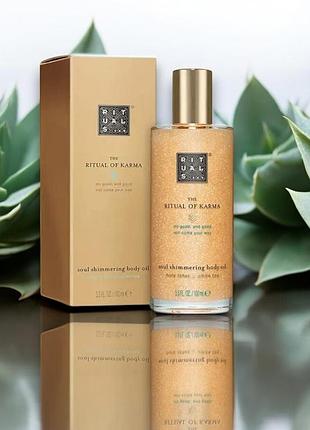 Масло-шиммер для загара тела с эффектом мерцания rituals ritual of karma 100 мл