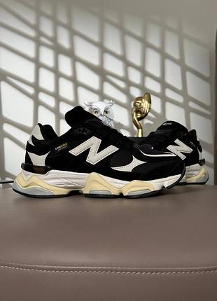 Женские кроссовки new balance 9060 cordura 1977x black white beige