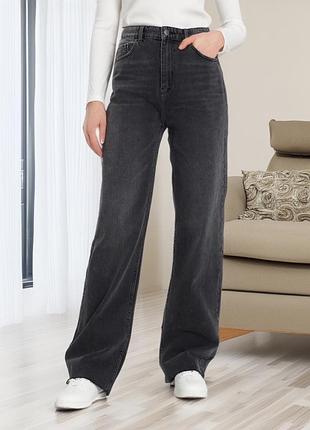 Джинсы женские широкого кроя с высокой талией sinsay