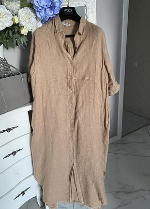Льняное платье