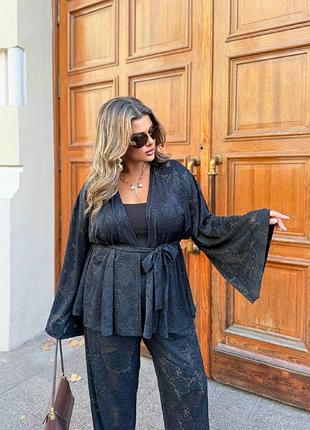 Женский брючний мереживний костюм двійка.женский брючный костюм.новинка