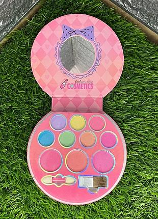 Набор детской косметики палетка теней, румяны | 10 оттенков
