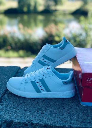 Женские кроссовки puma белые кожаные кеды пума женские кроссовки пума