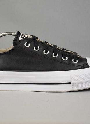 Converse ctas lift ox platform кросівки кеди жіночі чорні шкіряні на платформі оригінал 39.5 р/25.5 см asics hoka vans adidas nike jordan hilfiger
