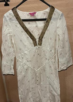 Пляжна коттонова сукня m від monsoon