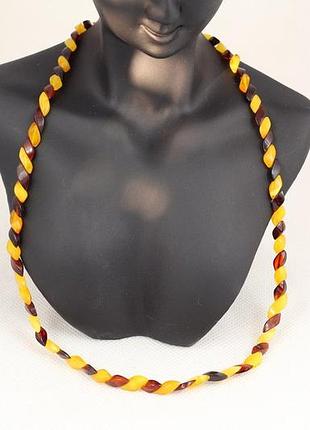 Буси з натурального непрозорого бурштину 45 см