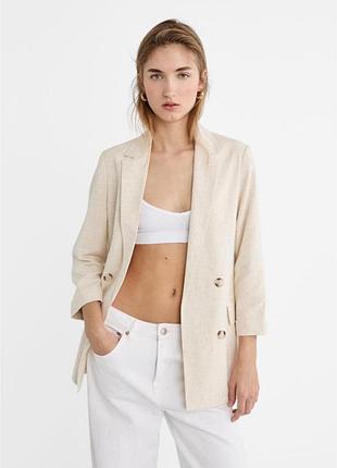 Stradivarius піджак з додаванням льону, m