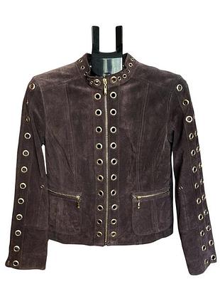 Дизайнерська замшева куртка aria – вінтаж