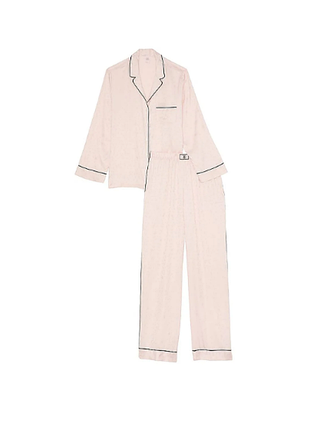Victorias secret пижама рубашка и штаны glazed satin dew drop long pajama set