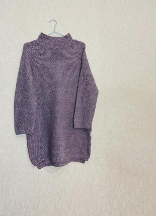 Платье свитер с разрезами по бокам1 фото