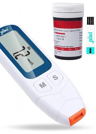Глюкометр + 50 тестов, от батареек / аппарат для измерения сахара.