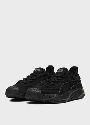 Чорні замшеві кросівки puma plexus sneakers
