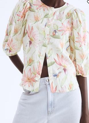 Блузка с объемными рукавами от h&amp;m