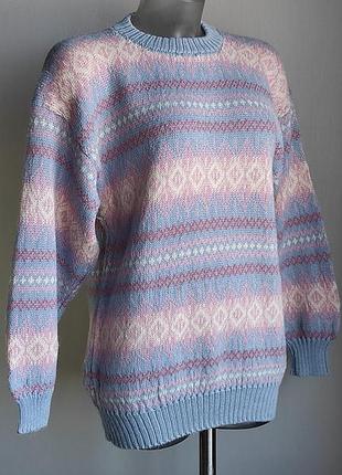 Handmade свитер ручная работа альпака шерстяной орнамент