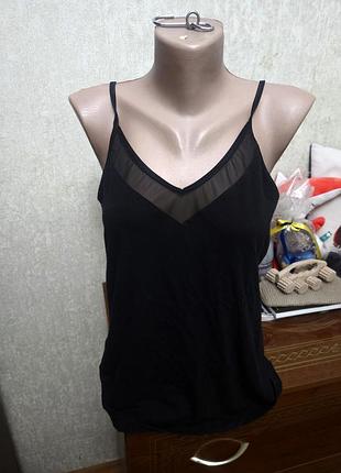 Стильная шикарная майка топ с сеточкой,l xl