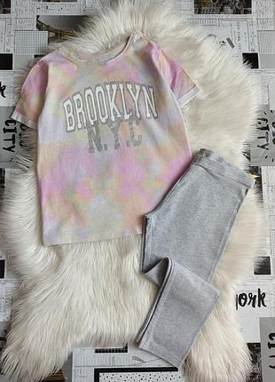 Футболка + леггинсы 9-10 р. 140 см.