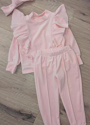 Велюровый костюмчик, размеры 92-122