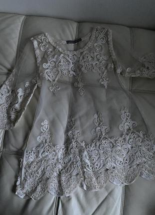 Блузка з мереживом розмір l/xl  vince otto  стан нової