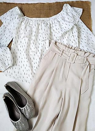 Стильные женские брюки new look, с поясом, высокая посадка, новые, sx-s