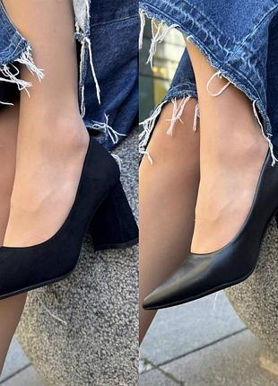 Туфлі на каблуку жіночі натуральна шкіра