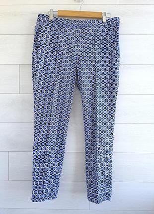 Бавовняні брюки штани h&m eur 40 р. зі стрілками абстракція