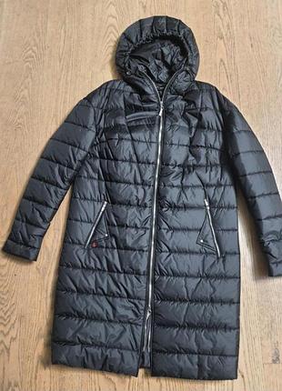 Пальто демисезонное стеганое с капюшоном