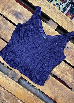 Женская кружевная майка с бисером jacques vert (джаквес верт лрр идеал оригинал фиолетовая)