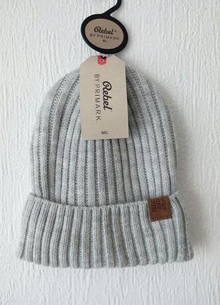 Шапка на хлопчика сіра rebel primark