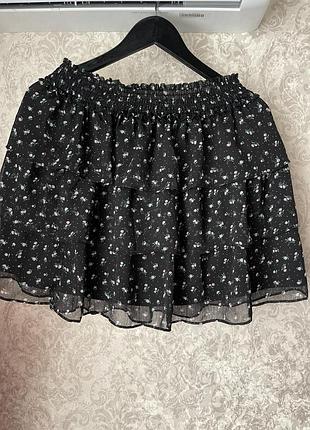 Спідниця пишна в квітковий принт