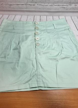 Летняя юбка мясного цвета 44 размера