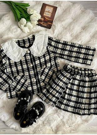 Твідовий костюм-двійка / жакет і спідниця