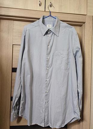 Сорочка чоловіча armani, l - xl блакитна