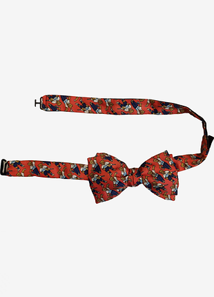 Шелковый галстук бабочка ralph lauren polo bear x hermes из шелка/шелковый/каватка-бабочка/ручная работа/hand made in изни/в принт с медвежонками///