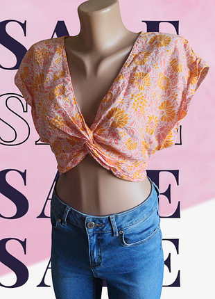 Стильный натуральный топ zara xs