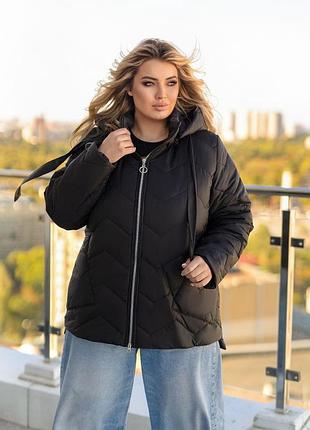 Женская курточка еврозима, женская куртка с капюшоном