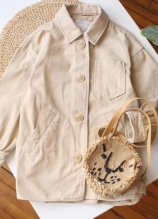 Стильный джинсовый удлиненный пиджак zara 6 лет