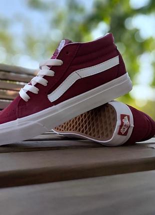 Vans old school кеды марсала осенние