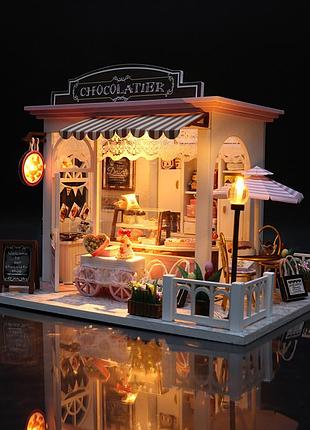 Румбокс chocolatier roombox інтер'єрний конструктор кондитерська шоколадниця с007 + купол