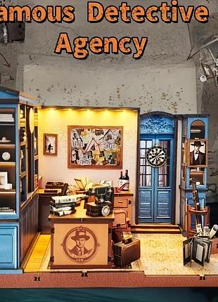 Румбокс детективное агентство detective office buil diy wooden kit 3d puzzle sj-018
